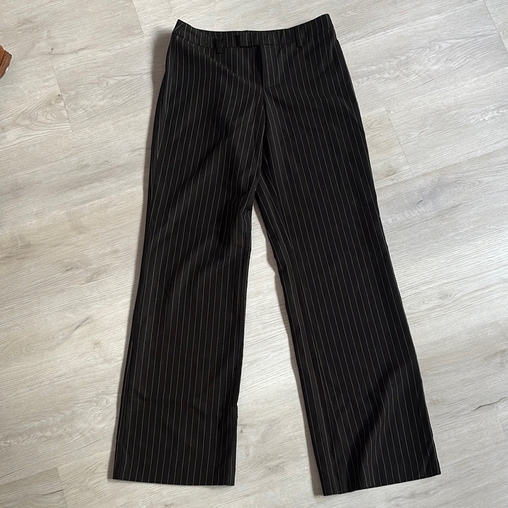 Black Pinstripe Men's Pants